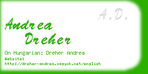 andrea dreher business card